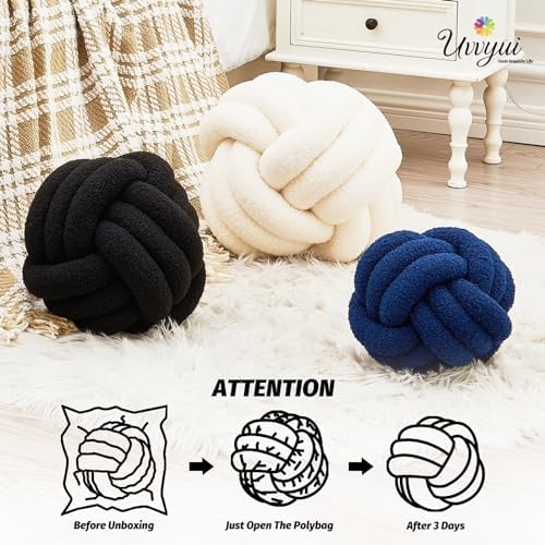 Uvvyui Knot Pillow Ball, Soft Home Decorative Pillows, Round Throw Pillow - Image 4