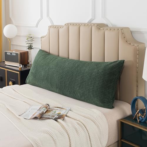 Pack of 1 Corduroy Soft Soild Body Pillow Covers Set Sofa Bedroom - Image 2