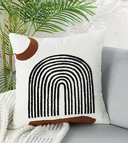Merrycolor Modern Boho Throw Pillows 18x18 Inches, Soft Woven Tufted Pillow by Merrycolor