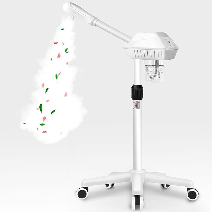Professional Facial Steamer for Deep Cleansing and Hydration, Ozone Spa Face by Qinrunkoi