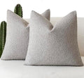Foindtower Decorative Textured Boucle Throw Pillow Cover 26x26 Neutral Grey by Foindtower