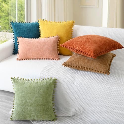 CaliTime Decorative Couch Throw Pillow Covers 18 X 18 Inches Ocean Blue - Image 4