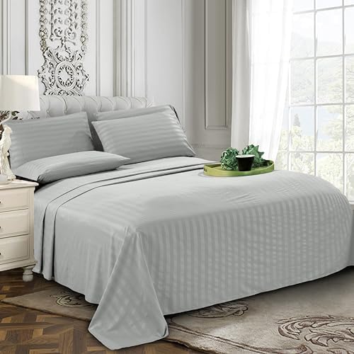 Elegant Comfort 4-Piece Damask Stripe Sheet Set - Image 3