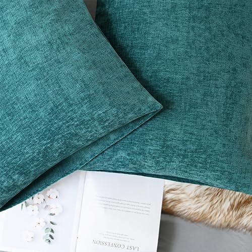 CaliTime Decorative Standard Throw Pillow Covers 26 X 20 Inches Teal - Image 6