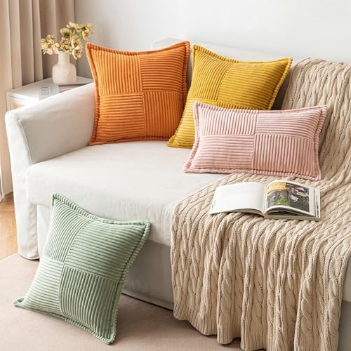 MIULEE Fall Burnt Orange Decorative Throw Pillow Covers 16x16 Inch 2 Pack - Image 5