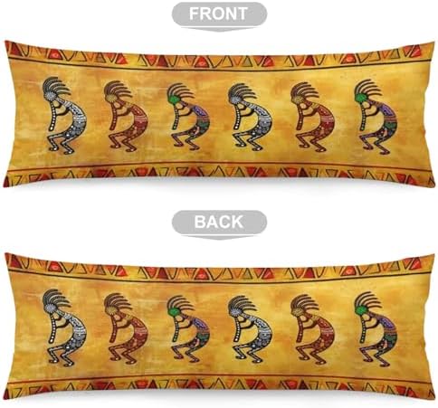 Rustic Southwestern Body Pillow Cover Southwest Native American Kokopelli - Image 5