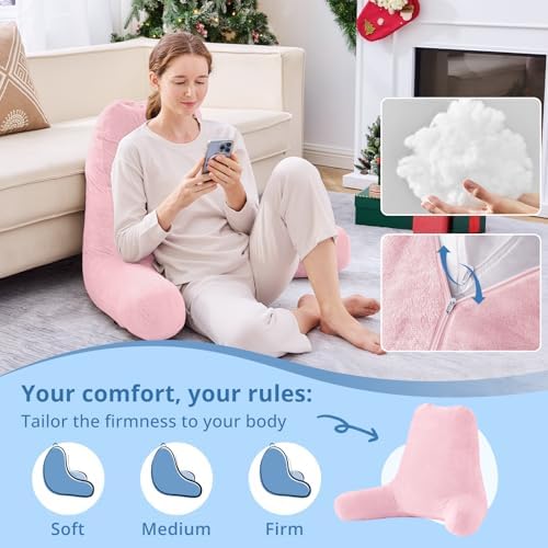 Sasttie Reading Pillow for Bed, Back Pillow for Sitting Up - Image 3