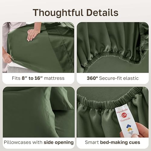 California Design Den Luxury 600 Thread Count King Bed Sheets Set - Image 4