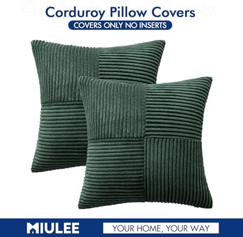 MIULEE Army Green Decorative Throw Pillow Covers - Image 6