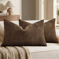 decorUhome Chenille Decorative Throw Pillow Covers 12x20 Set of 2 by decorUhome