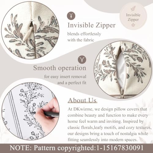 Vintage Floral Lumbar Pillow Covers 12X20 Pack of 1, Double-Sided Botanical - Image 3