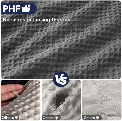 PHF Ultra Soft Waffle Weave Euro Shams 26" x 26", No Insert - Image 4