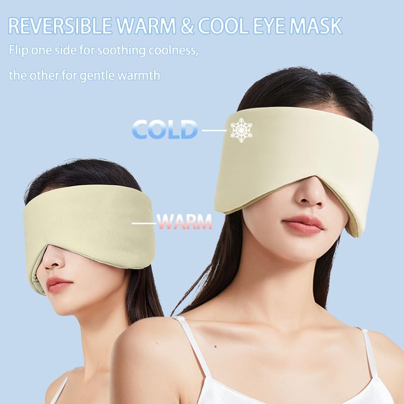Reversible Warm & Cool Sleep Mask Wrap-Around Blackout Eye Masks - Image 3
