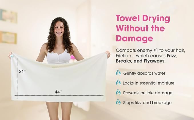 Hair RePear The Ultimate Hair Towel – Standard 21" x 44" Cotton Hair Towel - Image 6
