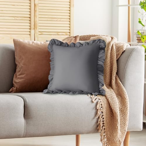 KKJIAF 2 Pack Ruffle Pillow Cases 24x24 Inches - Image 5
