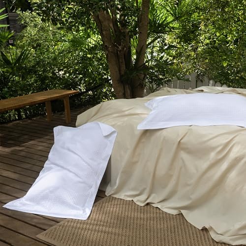 CHUFFED 100% Cotton Waffle Weave Pillowcases 2 Pack Standard, 20x26 Inches - Image 7