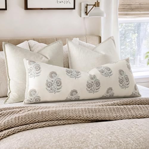 Vintage Floral 14x36 Lumbar Pillow Cover by PillowCoversExpert