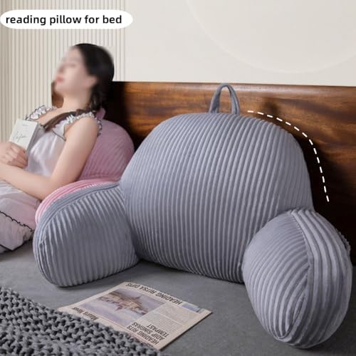 Reading Pillow for Bed Sitting Up, Flannel Back Pillow for Bed Sitting up - Image 2