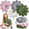Reginary Briwooody 4 Pcs Flower Pillow, Flower Shaped Plush Throw Pillow by Reginary