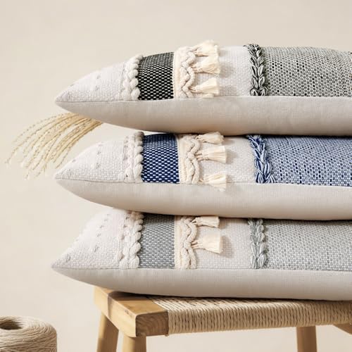 Kevin Textile Boho Tassel 12x20 Inch Lumbar Pillow Cover 1 Pack - Image 6