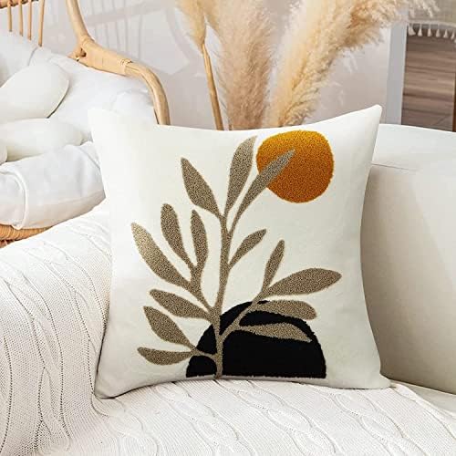 Merrycolor Boho Pillow Covers 20x20 Tufted Mid Century Modern Throw Pillow - Image 2