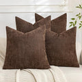 Set of 4 Soft Textured Decorative Throw Pillow Covers 16x16 Inch Cozy Farmhouse by Cozoomy