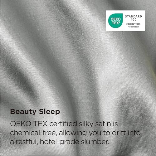 Bedsure Satin Pillowcase 2 Pack Similar to Silk Pillow Cases Standard Size - Image 4