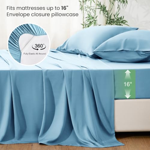 Love's cabin 4 Piece Full Size Sheet Set, 100% Rayon Derived from Bamboo - Image 4