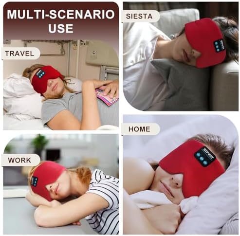 Sleep Mask Bluetooth 5.4 Headphones Soft Wireless Headband Eye Mask Blackout - Image 5