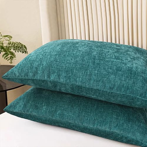 CaliTime Decorative Standard Throw Pillow Covers 26 X 20 Inches Teal - Image 3