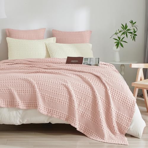 PHF 100% Cotton Waffle Weave Pillow Covers 24" x 24", 2 Pack Luxury Square Shell - Image 6