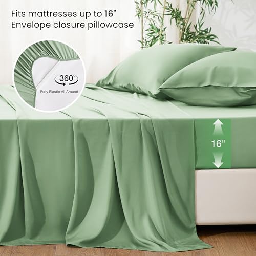 Love's cabin 4 Piece Full Size Sheet Set, 100% Rayon Derived from Bamboo - Image 4
