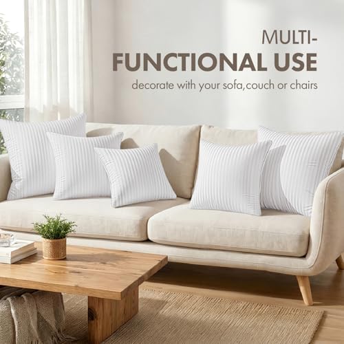 MIULEE 24x24 Throw Pillow Inserts Set of 2, 100% Virgin Microfiber Filling - Image 4