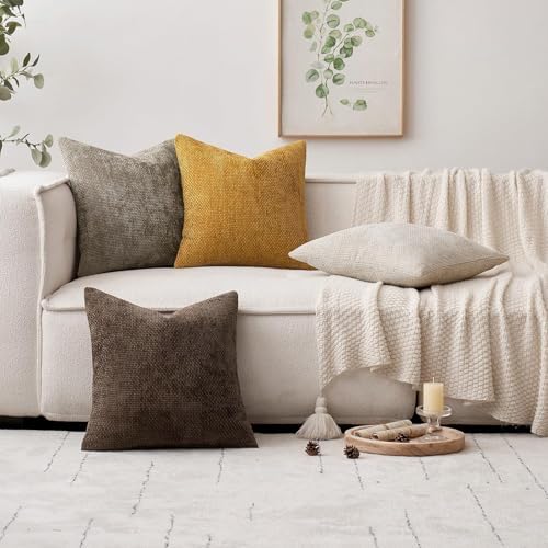 MIULEE Decorative Couch Throw Pillow Covers 22x22 Inch Dark Brown 2 Pack - Image 2