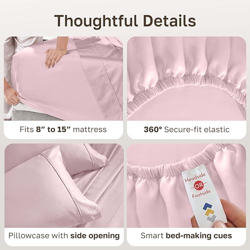 California Design Den Soft 100% Cotton Twin XL Bed Sheets Set - Image 4