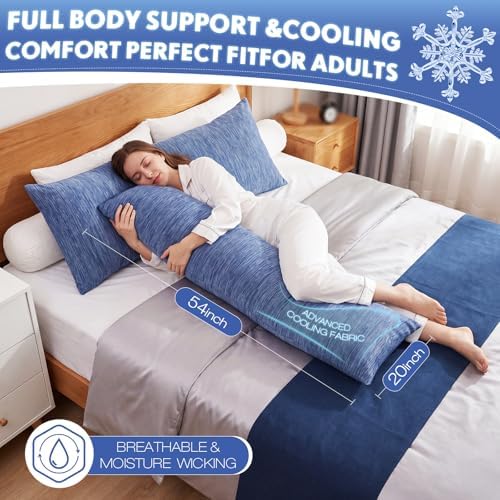 Tudomro 2 Pack Cooling Body Pillow Cases - Image 2