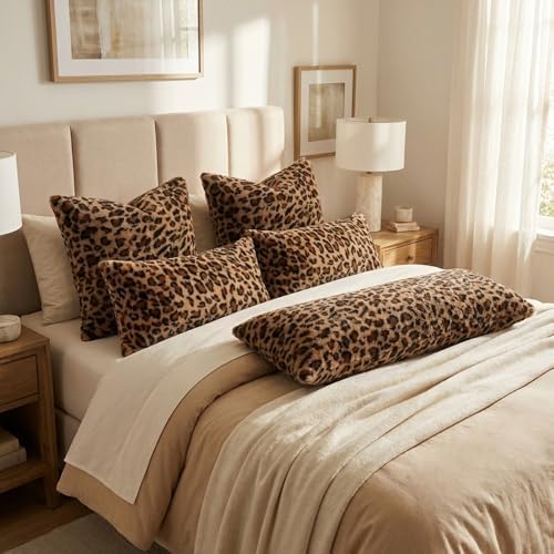 14x36 Cheetah Leopard Print Farmhouse Room Decor Long Lumbar Pillow Cover - Image 5