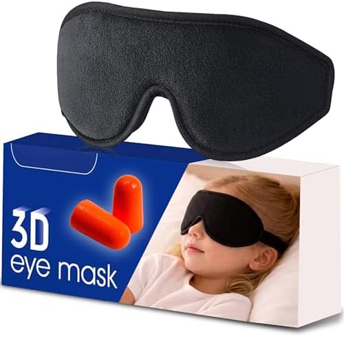 3D Sleep Mask for Kids, Light Block Sleeping Blindfold Memory Foam Contoured by AstraVena