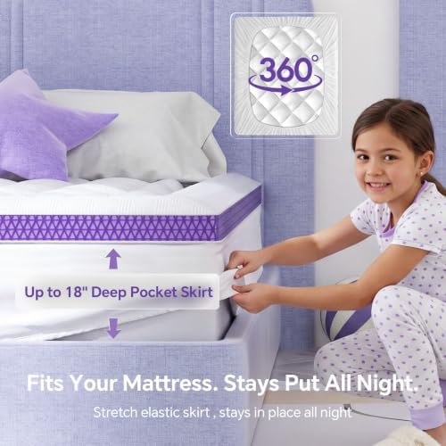 ChiXpace Twin Mattress Topper, Viscose Derived from Bamboo, Soft Pillow Top - Image 6