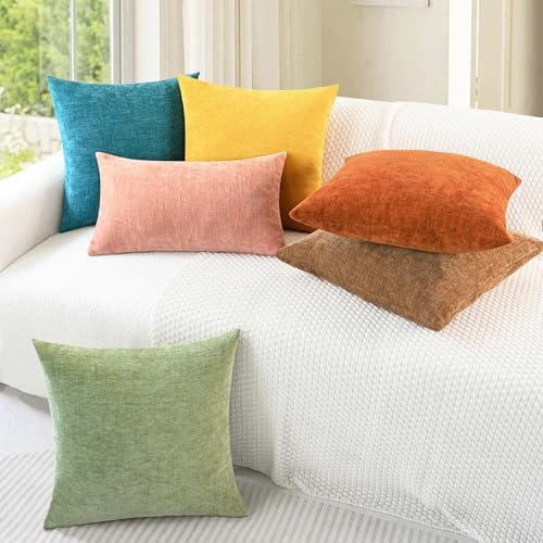 CaliTime Decorative Couch Throw Pillow Covers 22 X 22 Inches Apricot Brown - Image 4