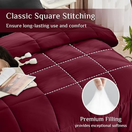 JOLLYVOGUE Full Comforter Set, Ultra-Soft Bed in a Bag Full Size 7 Pieces - Image 3