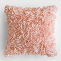 MIULEE Decorative Rose Flower Pillow Cover Pack of 1 Peach Pink 18x18 Inch by MIULEE
