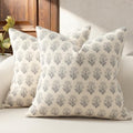 Farmhouse Floral Pillow Covers 26x26 Set of 2, Country Botanical Throw Pillow by DKwizme