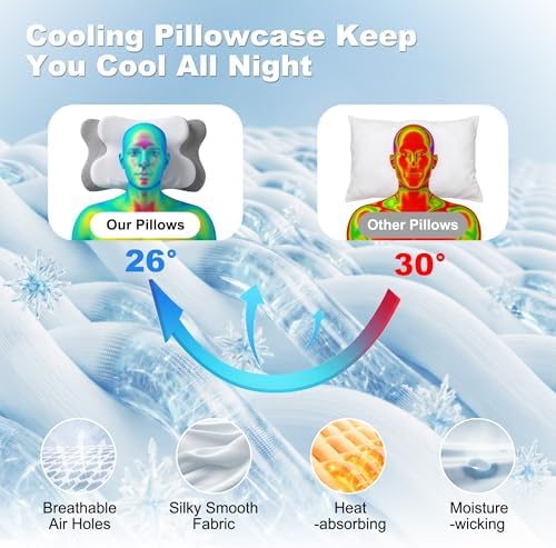 VYLEE Cervical Neck Pillow, Memory Foam Contour Pillow - Image 3