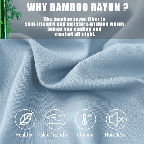 Pillow Cases Queen Size 2 Pack, Bamboo Rayon Pillowcases - Image 3