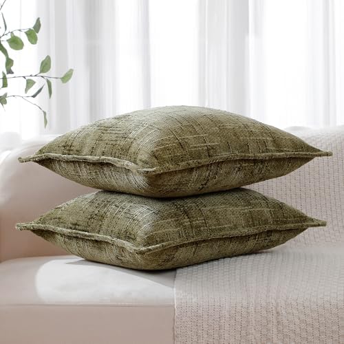 HPUK Chenille Throw Pillow Covers 18x18 Inch, Soft Woven Texture - Image 4