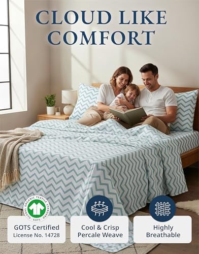LANE LINEN Twin XL Sheets 100% Organic Cotton Cooling Soft 3pc - Image 2