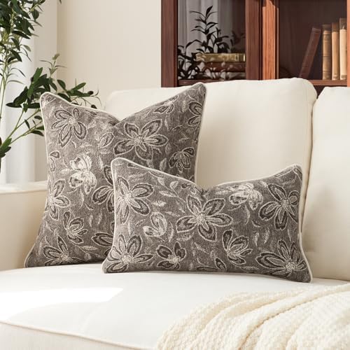 MATTINS Vintage Floral Patterned Throw Pillow Cover 22x22 - Image 5