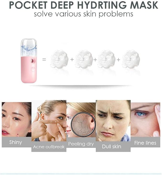 GIVERARE Nano Facial Steamer, Handy Mini Mister, USB Rechargeable Mist Sprayer - Image 6