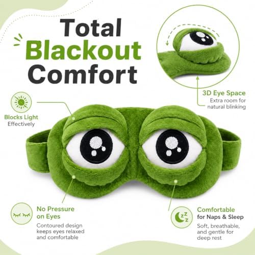 3D Frog Eye Mask, Adjustable Eyelids - Image 4